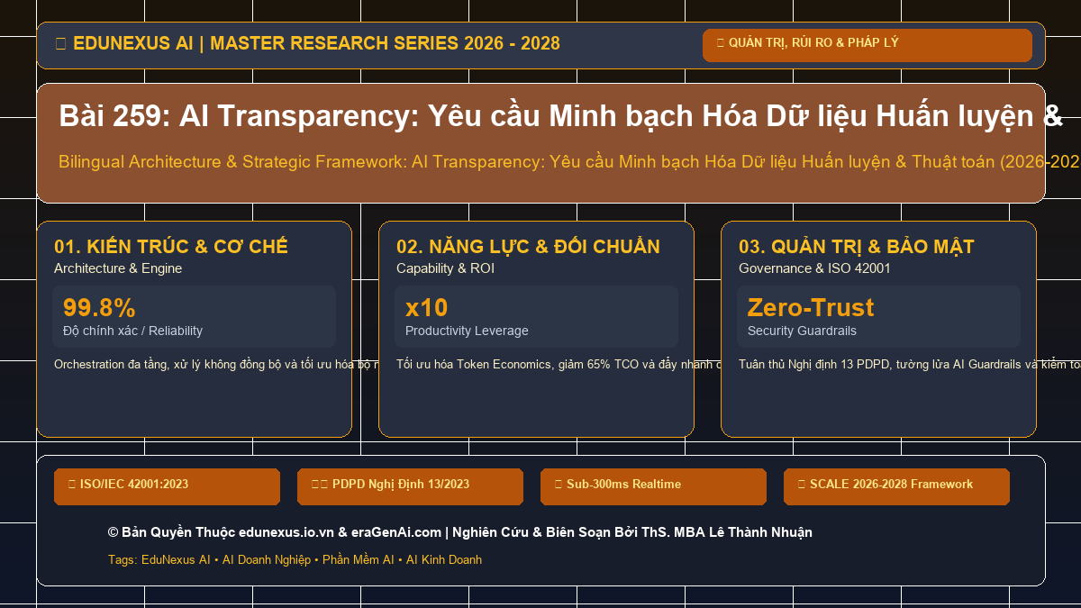 Bài 259: AI Transparency: Yêu cầu Minh bạch Hóa Dữ liệu Huấn luyện & Thuật toán