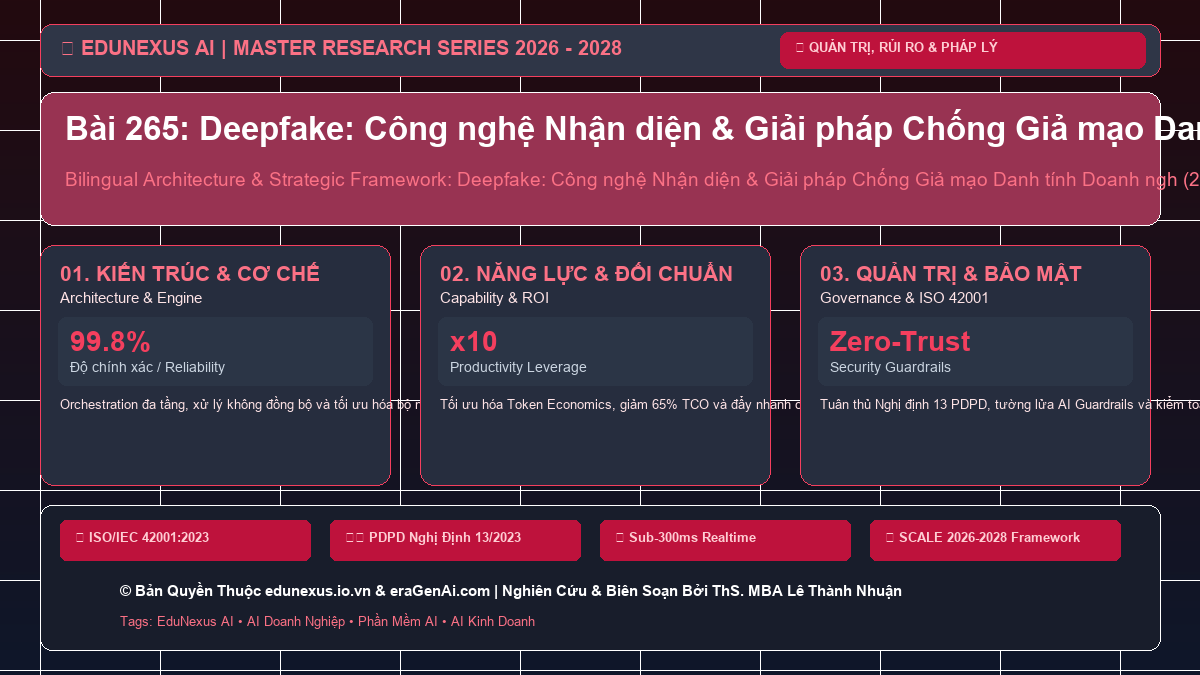 Bài 265: Deepfake: Công nghệ Nhận diện & Giải pháp Chống Giả mạo Danh tính Doanh nghiệp