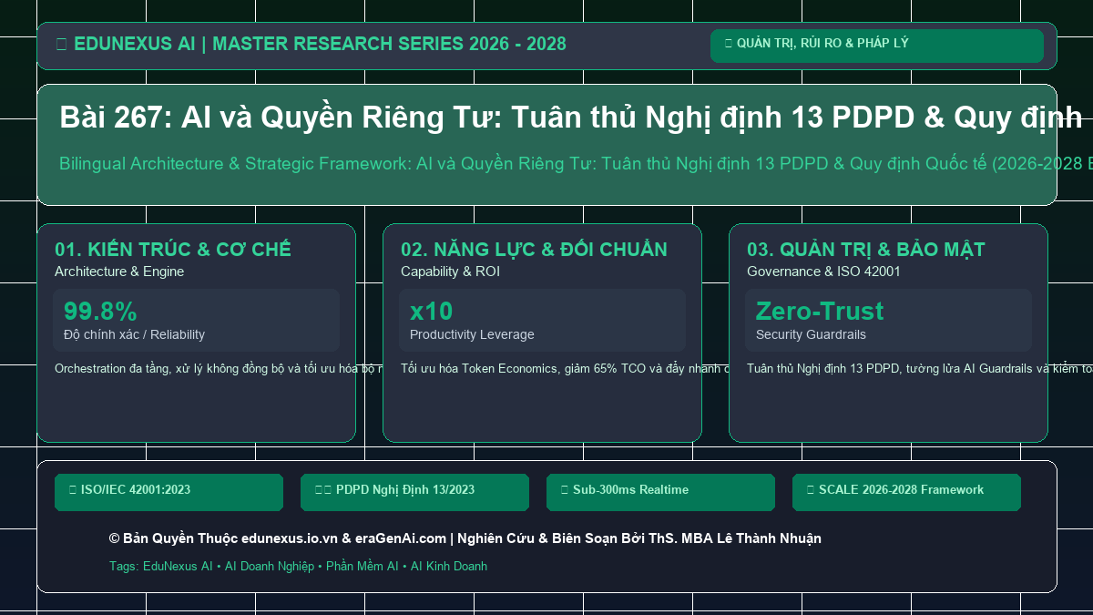 Bài 267: AI và Quyền Riêng Tư: Tuân thủ Nghị định 13 PDPD & Quy định Quốc tế