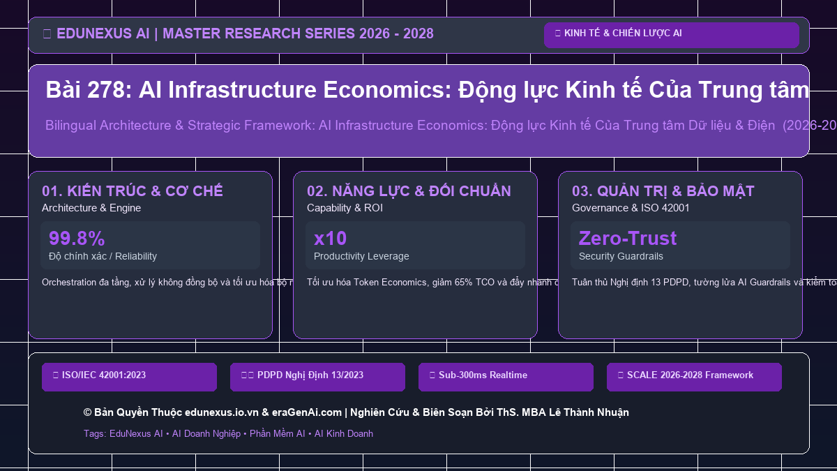 Bài 278: AI Infrastructure Economics: Động lực Kinh tế Của Trung tâm Dữ liệu & Điện toán