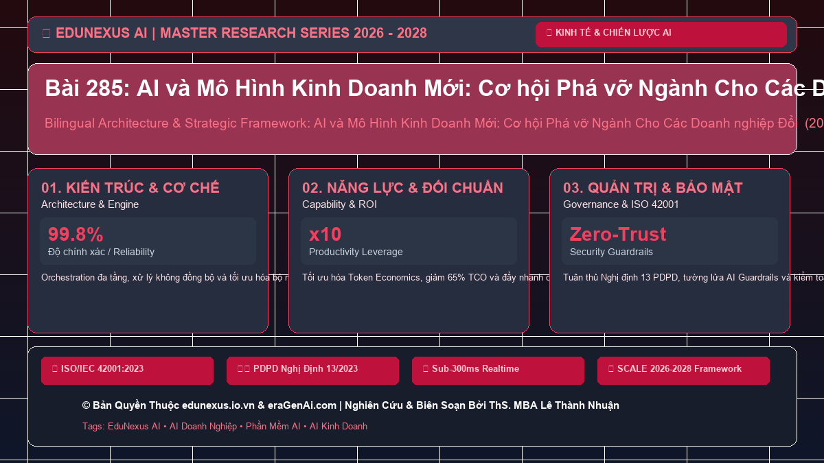 Bài 285: AI và Mô Hình Kinh Doanh Mới: Cơ hội Phá vỡ Ngành Cho Các Doanh nghiệp Đổi mới