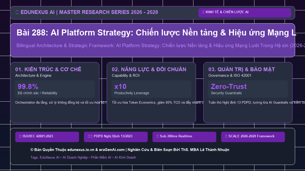 Bài 288: AI Platform Strategy: Chiến lược Nền tảng & Hiệu ứng Mạng Lưới Trong Hệ sinh thái AI