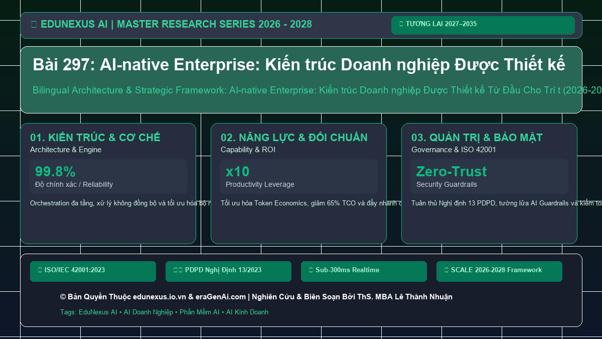 Bài 297: AI-native Enterprise: Kiến trúc Doanh nghiệp Được Thiết kế Từ Đầu Cho Trí tuệ Nhân tạo