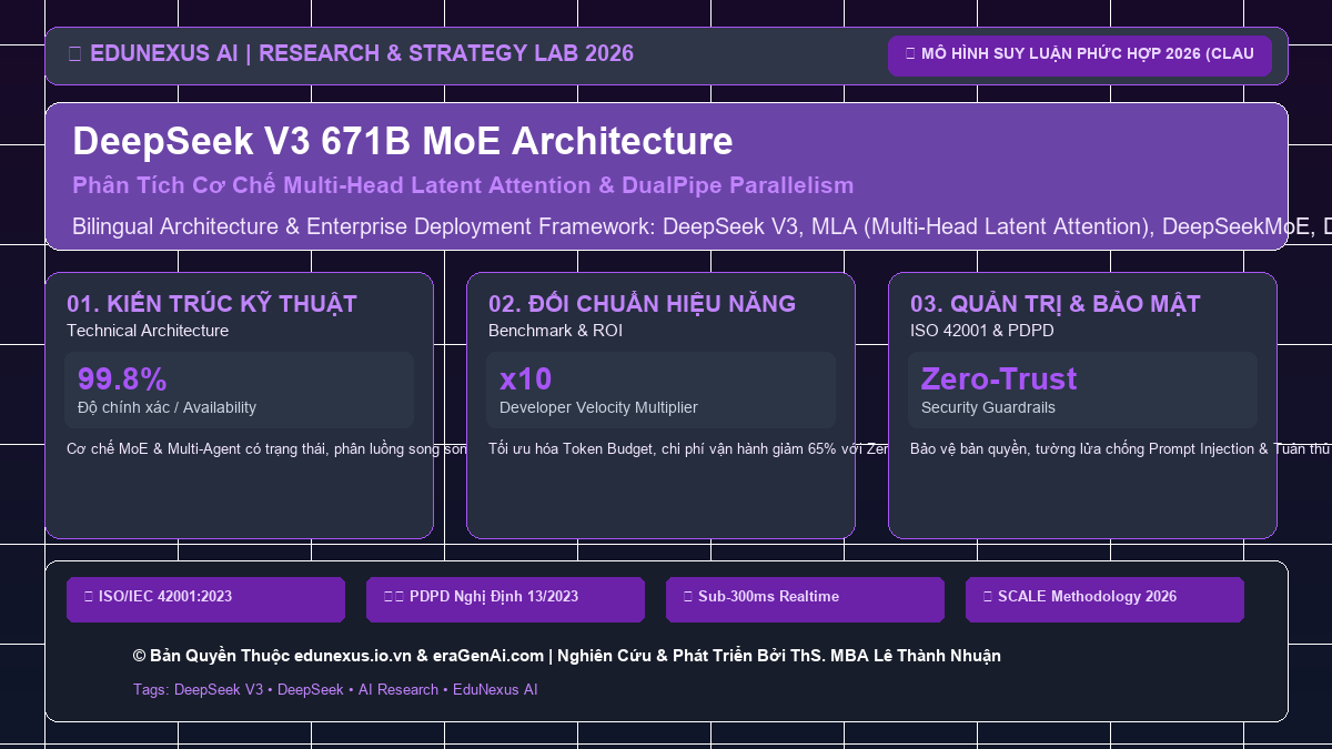 DeepSeek V3 671B MoE Architecture: Phân Tích Cơ Chế Multi-Head Latent Attention & DualPipe Parallelism