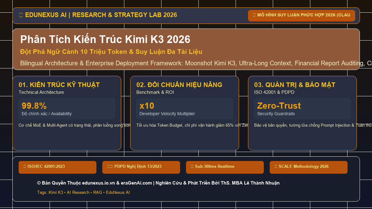Phân Tích Kiến Trúc Kimi K3 2026: Đột Phá Ngữ Cảnh 10 Triệu Token & Suy Luận Đa Tài Liệu