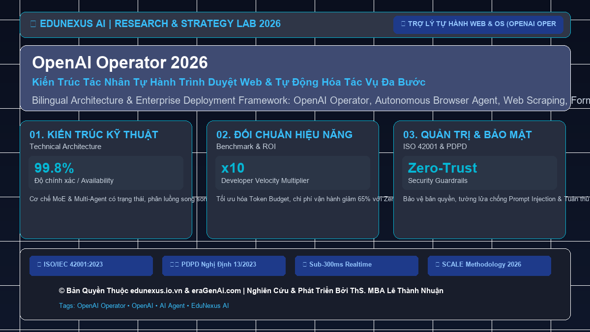 OpenAI Operator 2026: Kiến Trúc Tác Nhân Tự Hành Trình Duyệt Web & Tự Động Hóa Tác Vụ Đa Bước