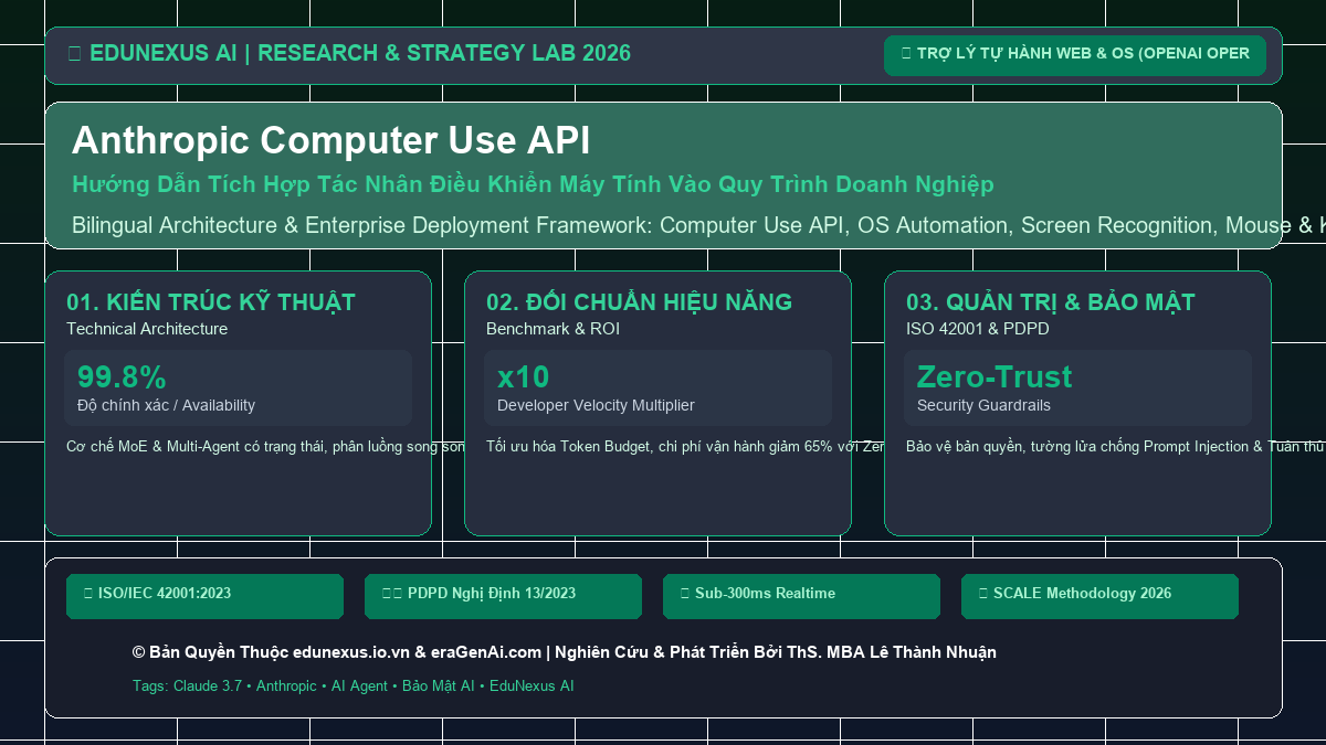 Anthropic Computer Use API: Hướng Dẫn Tích Hợp Tác Nhân Điều Khiển Máy Tính Vào Quy Trình Doanh Nghiệp