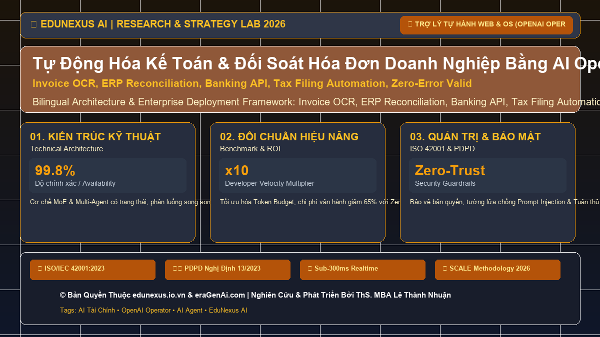 Tự Động Hóa Kế Toán & Đối Soát Hóa Đơn Doanh Nghiệp Bằng AI Operator Tự Hành