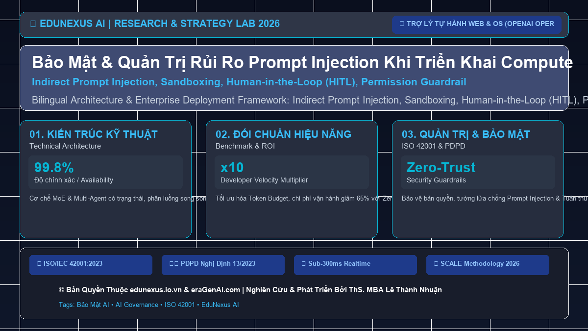 Bảo Mật & Quản Trị Rủi Ro Prompt Injection Khi Triển Khai Computer-Use Agents