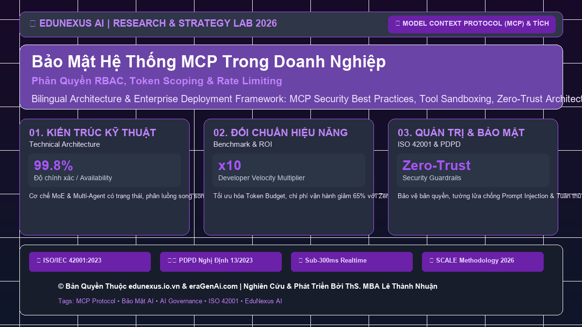 Bảo Mật Hệ Thống MCP Trong Doanh Nghiệp: Phân Quyền RBAC, Token Scoping & Rate Limiting