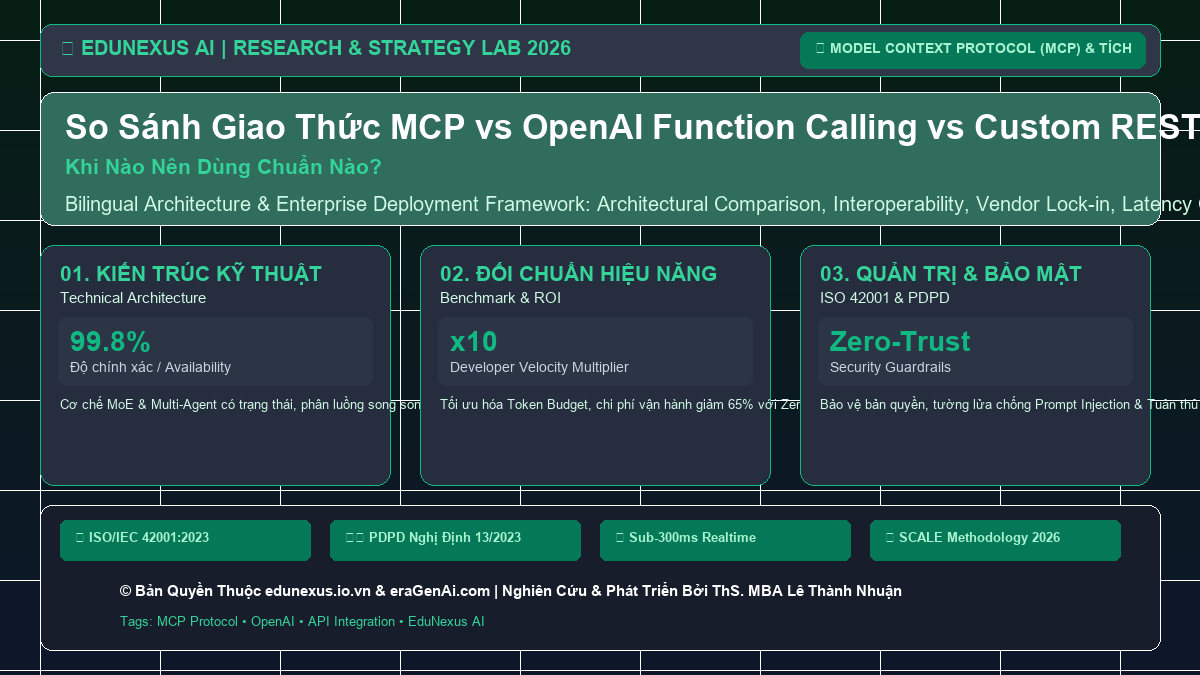 So Sánh Giao Thức MCP vs OpenAI Function Calling vs Custom REST API: Khi Nào Nên Dùng Chuẩn Nào?
