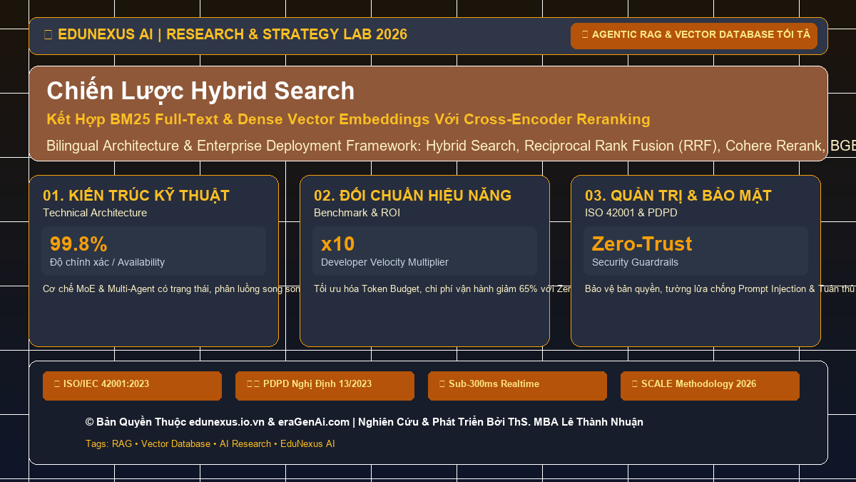 Chiến Lược Hybrid Search: Kết Hợp BM25 Full-Text & Dense Vector Embeddings Với Cross-Encoder Reranking