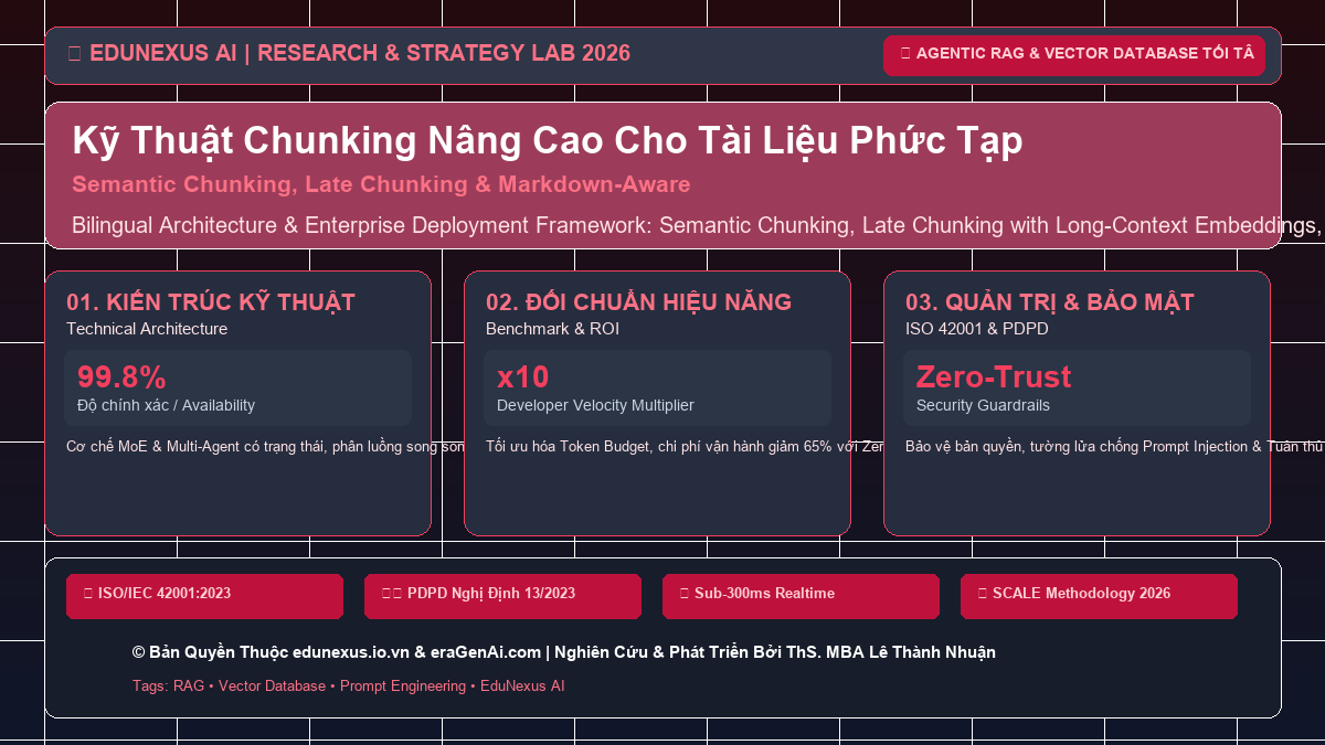 Kỹ Thuật Chunking Nâng Cao Cho Tài Liệu Phức Tạp: Semantic Chunking, Late Chunking & Markdown-Aware