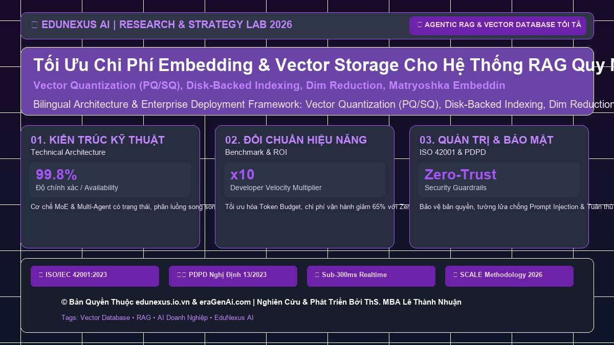 Tối Ưu Chi Phí Embedding & Vector Storage Cho Hệ Thống RAG Quy Mô 100 Triệu Bản Ghi