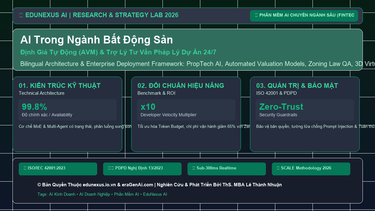 AI Trong Ngành Bất Động Sản: Định Giá Tự Động (AVM) & Trợ Lý Tư Vấn Pháp Lý Dự Án 24/7