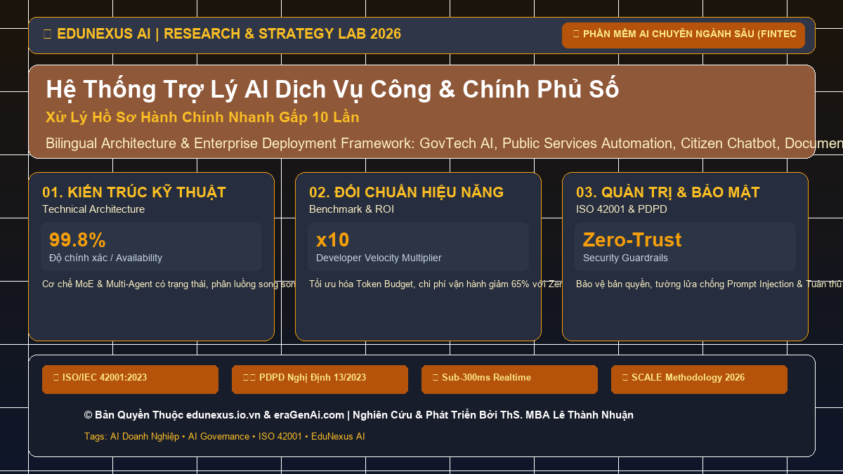 Hệ Thống Trợ Lý AI Dịch Vụ Công & Chính Phủ Số: Xử Lý Hồ Sơ Hành Chính Nhanh Gấp 10 Lần