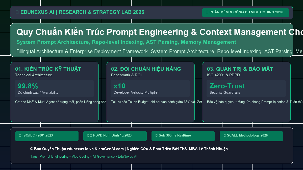 Quy Chuẩn Kiến Trúc Prompt Engineering & Context Management Cho Hệ Thống Vibe Coding Doanh Nghiệp