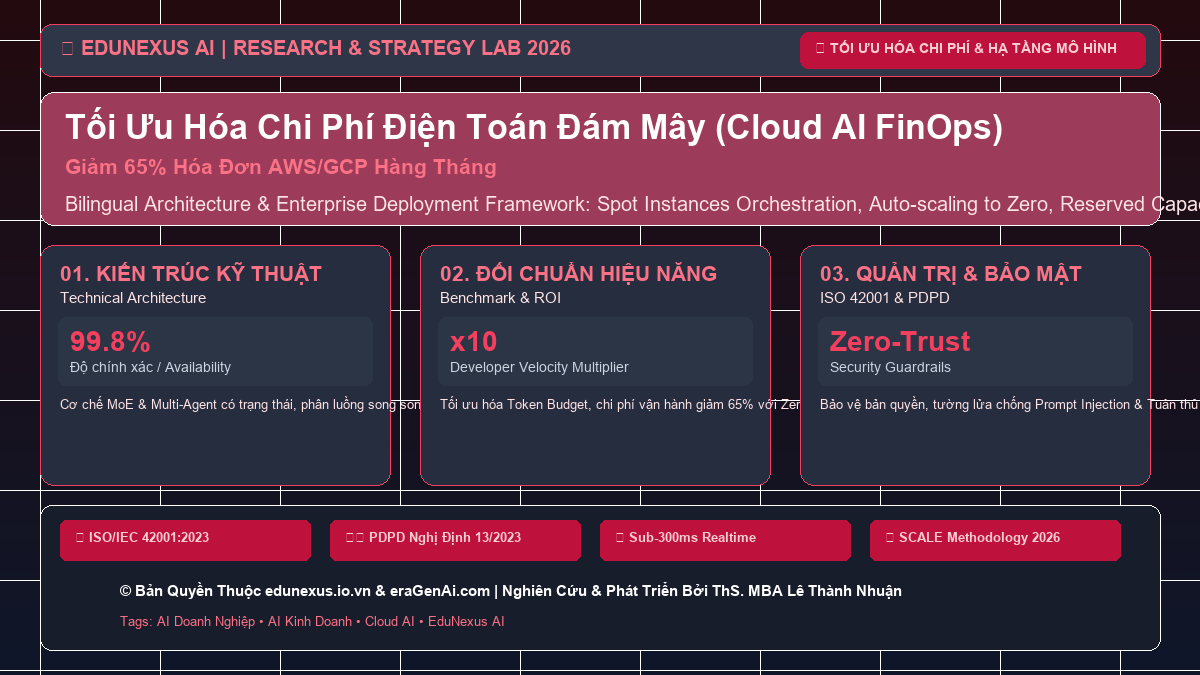 Tối Ưu Hóa Chi Phí Điện Toán Đám Mây (Cloud AI FinOps): Giảm 65% Hóa Đơn AWS/GCP Hàng Tháng