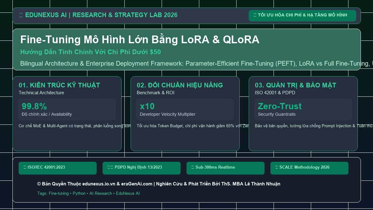 Fine-Tuning Mô Hình Lớn Bằng LoRA & QLoRA: Hướng Dẫn Tinh Chỉnh Với Chi Phí Dưới $50
