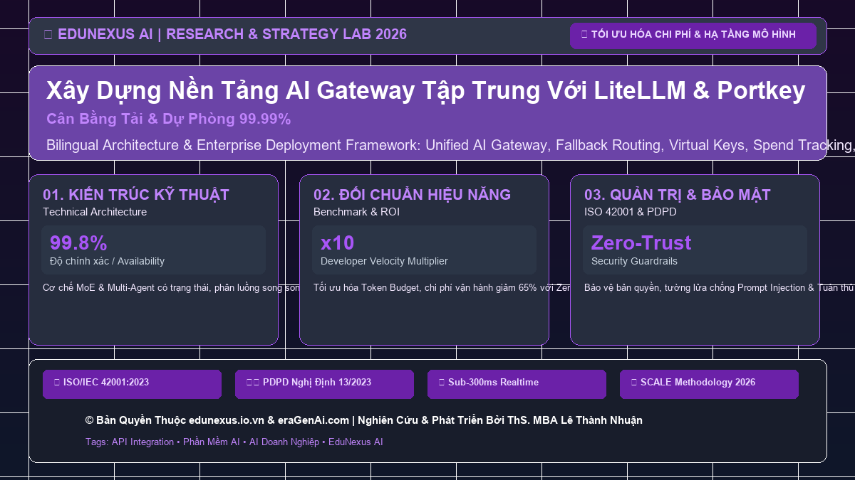 Xây Dựng Nền Tảng AI Gateway Tập Trung Với LiteLLM & Portkey: Cân Bằng Tải & Dự Phòng 99.99%