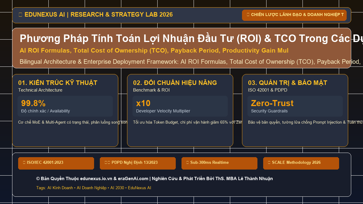 Phương Pháp Tính Toán Lợi Nhuận Đầu Tư (ROI) & TCO Trong Các Dự Án AI Doanh Nghiệp Quy Mô Lớn
