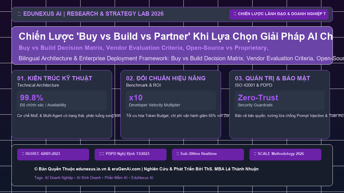 Chiến Lược ‘Buy vs Build vs Partner’ Khi Lựa Chọn Giải Pháp AI Cho Tập Đoàn Đa Ngành