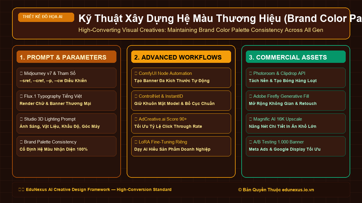 Kỹ Thuật Xây Dựng Hệ Màu Thương Hiệu (Brand Color Palette Consistency) Bằng AI Trong Toàn Bộ Ảnh Quảng Cáo