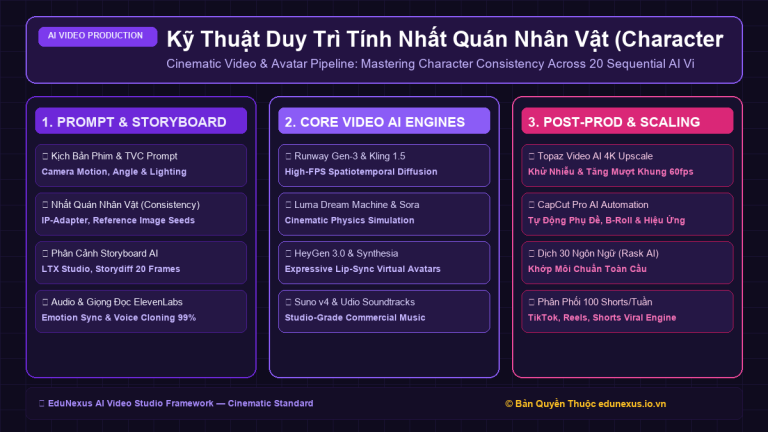 Kỹ Thuật Duy Trì Tính Nhất Quán Nhân Vật (Character Consistency) Qua 20 Phân Cảnh Video Bằng AI