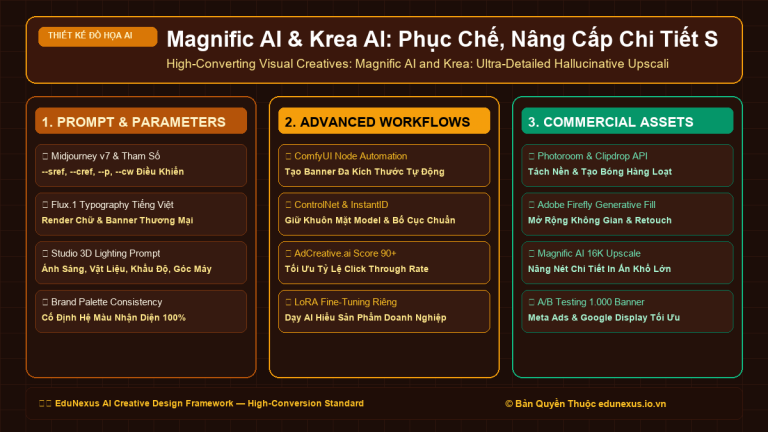 Magnific AI & Krea AI: Phục Chế, Nâng Cấp Chi Tiết Siêu Thực (Hallucinative Upscaling) Lên Độ Phân Giải 16K