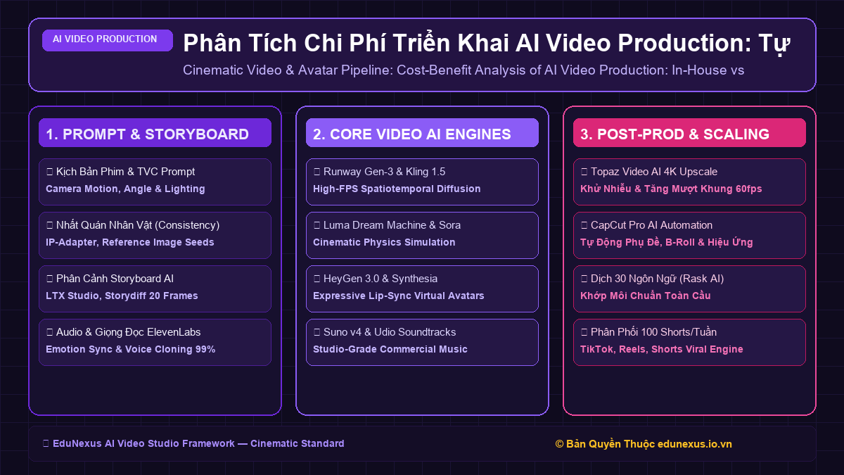 Phân Tích Chi Phí Triển Khai AI Video Production: Tự Làm (In-House) vs Thuê Ngoài (Outsource) 2026