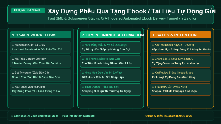 Xây Dựng Phễu Quà Tặng Ebook / Tài Liệu Tự Động Gửi Tức Thì Qua Zalo Khi Khách Hàng Quét Mã QR
