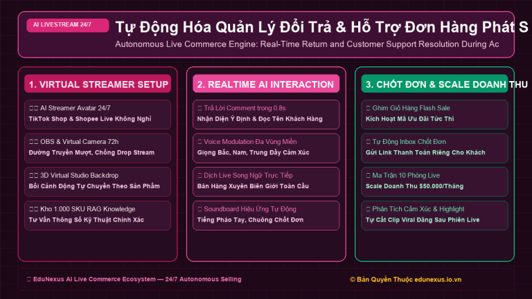 Tự Động Hóa Quản Lý Đổi Trả & Hỗ Trợ Đơn Hàng Phát Sinh Trực Tiếp Trong Lúc Đang Livestream