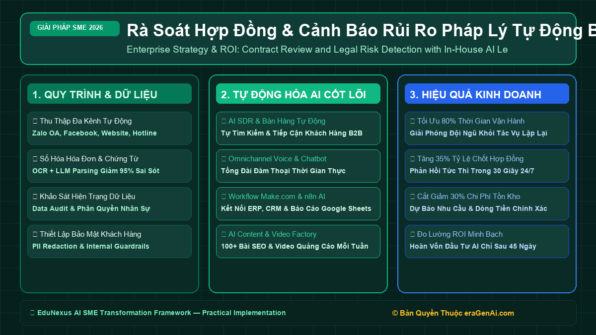 Rà Soát Hợp Đồng & Cảnh Báo Rủi Ro Pháp Lý Tự Động Bằng Trợ Lý AI Pháp Chế Nội Bộ