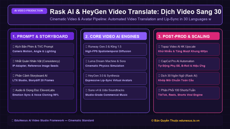 Rask AI & HeyGen Video Translate: Dịch Video Sang 30 Ngôn Ngữ Giữ Nguyên Giọng Gốc & Khớp Môi Chuẩn Xác