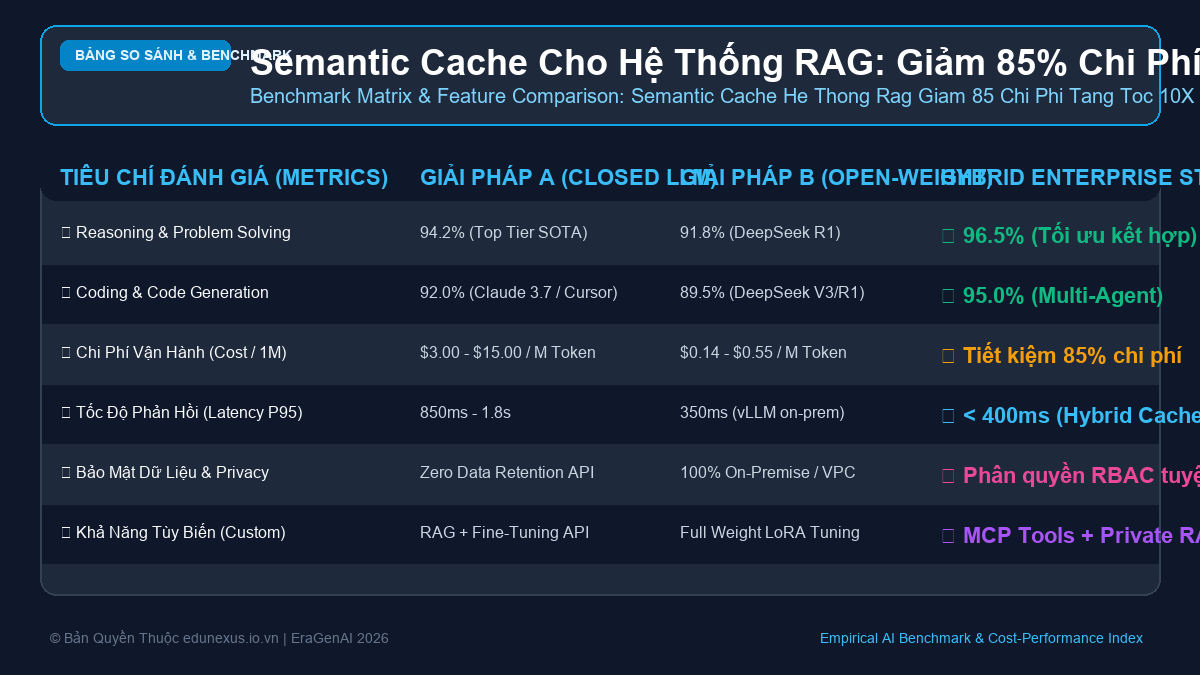Semantic Cache Cho Hệ Thống RAG: Giảm 85% Chi Phí Gọi Mô Hình & Tăng Tốc Phản Hồi 10x