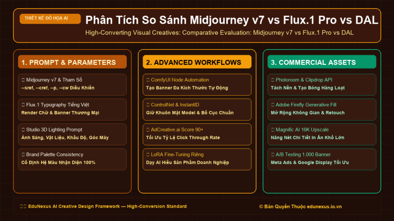 Phân Tích So Sánh Midjourney v7 vs Flux.1 Pro vs DALL-E 3: Lựa Chọn Nền Tảng Tối Ưu Cho Từng Mục Tiêu