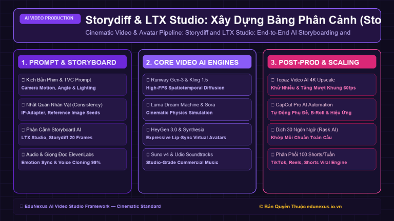 Storydiff & LTX Studio: Xây Dựng Bảng Phân Cảnh (Storyboard) Hoàn Chỉnh Trước Khi Bấm Máy