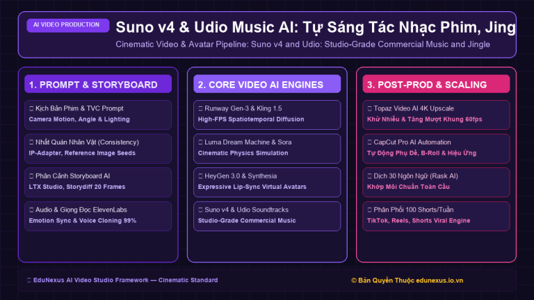 Suno v4 & Udio Music AI: Tự Sáng Tác Nhạc Phim, Jingle Quảng Cáo Chuẩn Studio Không Lo Bản Quyền