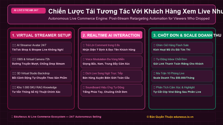 Chiến Lược Tái Tương Tác Với Khách Hàng Xem Live Nhưng Chưa Mua Hàng Bằng AI Retargeting Tức Thì
