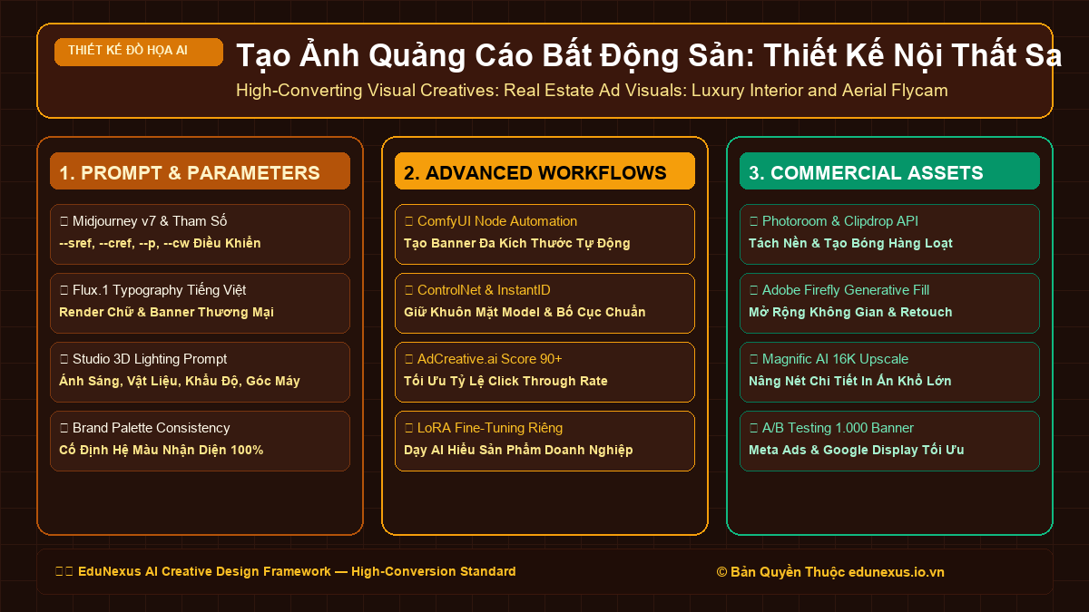 Tạo Ảnh Quảng Cáo Bất Động Sản: Thiết Kế Nội Thất Sang Trọng & Cảnh Quan Flycam Từ Bản Vẽ Thô