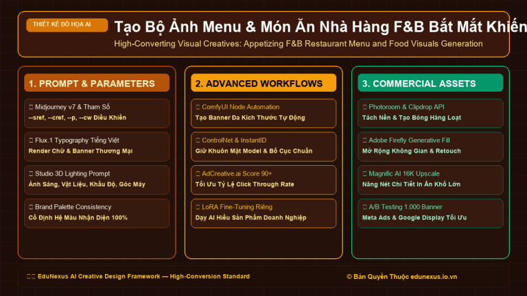 Tạo Bộ Ảnh Menu & Món Ăn Nhà Hàng F&B Bắt Mắt Khiến Thực Khách Không Thể Cưỡng Lại