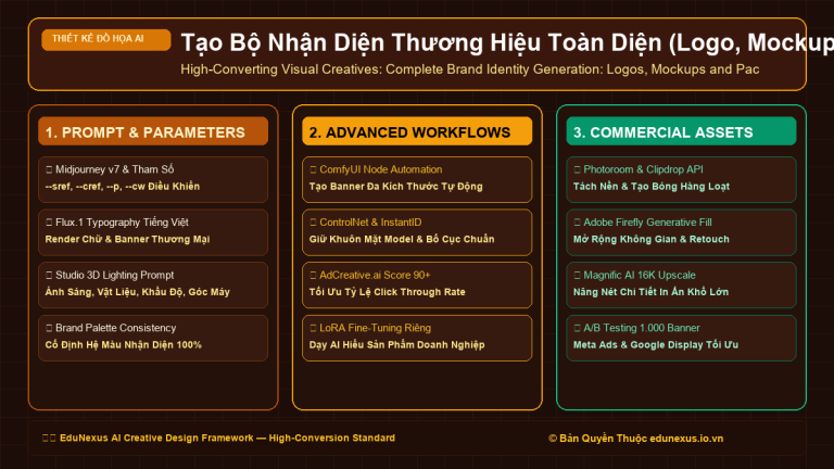 Tạo Bộ Nhận Diện Thương Hiệu Toàn Diện (Logo, Mockup, Packaging, Pattern) Bằng AI Trong 60 Phút
