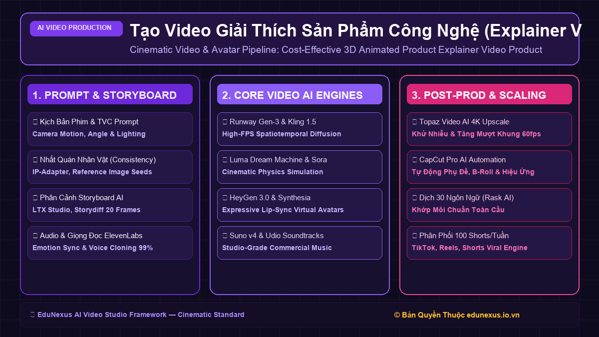 Tạo Video Giải Thích Sản Phẩm Công Nghệ (Explainer Video) Hoạt Hình 3D Bằng AI Siêu Tiết Kiệm