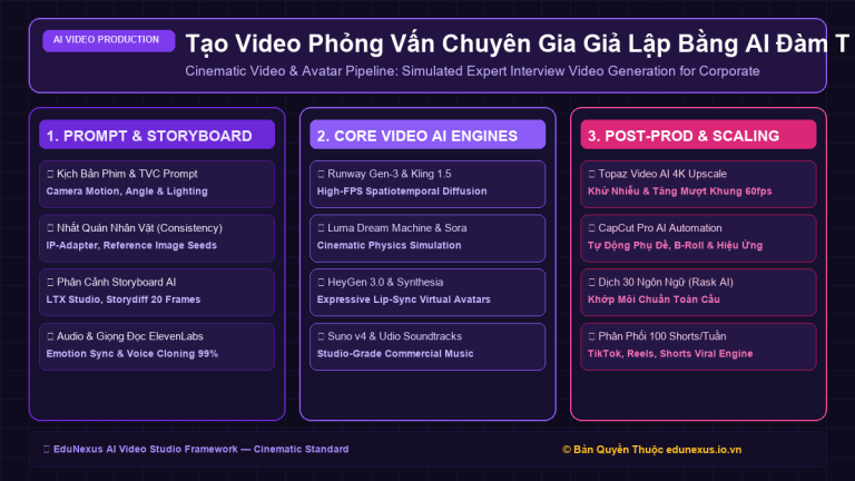 Tạo Video Phỏng Vấn Chuyên Gia Giả Lập Bằng AI Đàm Thoại 2 Chiều Cho Kênh Truyền Thông Doanh Nghiệp