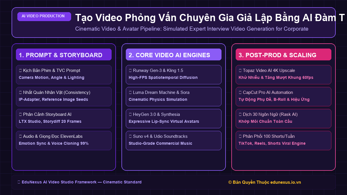 Tạo Video Phỏng Vấn Chuyên Gia Giả Lập Bằng AI Đàm Thoại 2 Chiều Cho Kênh Truyền Thông Doanh Nghiệp