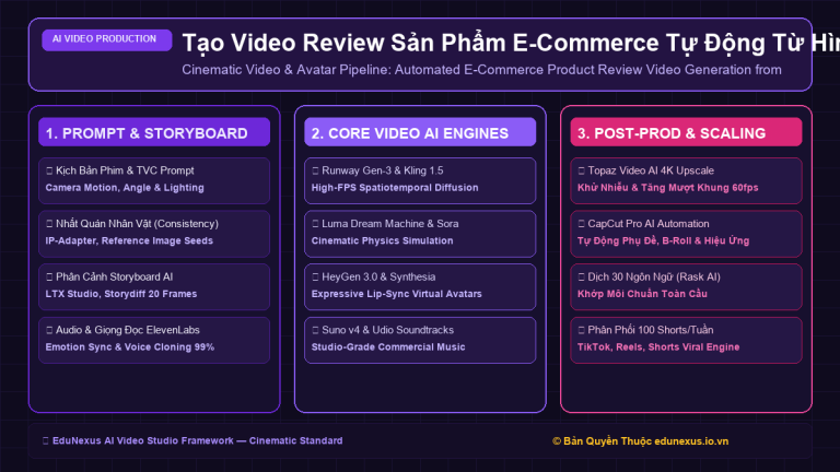 Tạo Video Review Sản Phẩm E-Commerce Tự Động Từ Hình Ảnh Tĩnh & Link Sản Phẩm Shopee/TikTok Shop