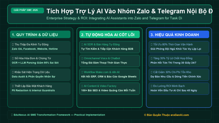 Tích Hợp Trợ Lý AI Vào Nhóm Zalo & Telegram Nội Bộ Để Tự Động Giao Việc & Nhắc Hạn Dự Án