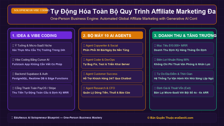 Tự Động Hóa Toàn Bộ Quy Trình Affiliate Marketing Đa Quốc Gia Bằng AI Content & Video Tự Sinh