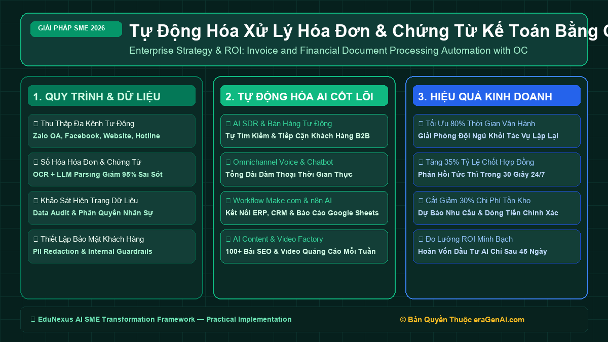 Tự Động Hóa Xử Lý Hóa Đơn & Chứng Từ Kế Toán Bằng OCR + LLM: Giảm 95% Sai Sót Nhập Liệu