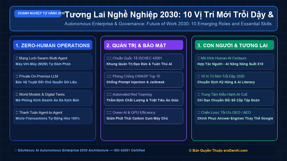 Tương Lai Nghề Nghiệp 2030: 10 Vị Trí Mới Trỗi Dậy & Kỹ Năng Sống Còn Của Người Lao Động Thời AI